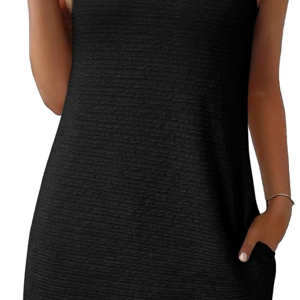 Women’s Summer Sundresses Sleeveless Casual Beach Vacation Dress With Pockets